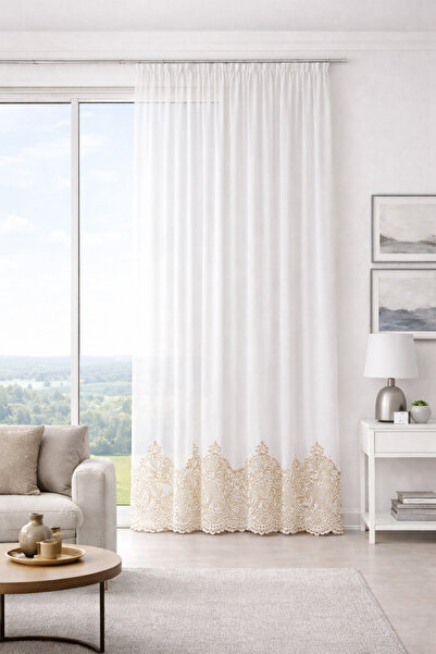 Premier Home Anglez 16095 Brode Special Size Tulle Curtain 280X250 1X2 Pleat