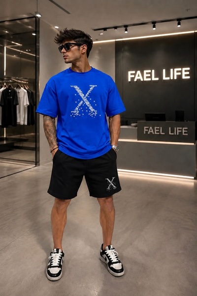 FAEL LİFE Unisex Comfortable Clothing T-Shirt and Sweatpants X Printed Set