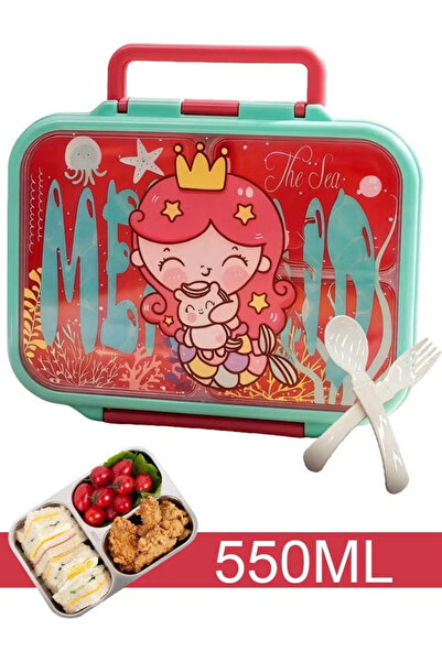 GGEROU Kids Lunch Box 304 Stainless Steel Bento Box with 3 Compartments Leak-...