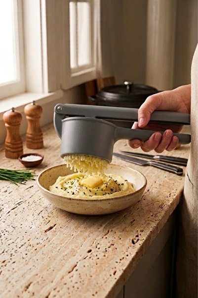 Kitchen Life Geniş Hazneli Patates Ezici Püre Yapıcı Portakal Limon Meyve Sık...