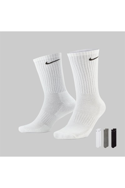 Nike Καθημερινές Ενισχυμένες Κάλτσες Προπόνησης Μεσαίου Ύψους 3 Τεμαχίων L