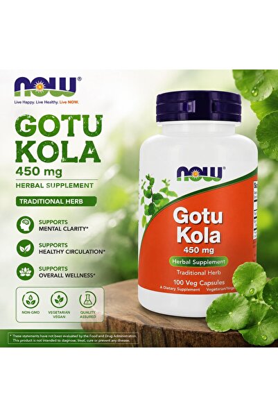 Now Foods Gotu Kola Ayurvedic 450 mg 100 Caps