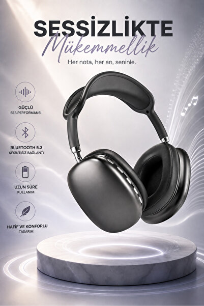 Happy Owl Kablosuz Bluetooth Kafa Üstü Kulaklık – Mikrofonlu, Şarjlı, Katlanabilir, Yumuşak Pedli, Güçlü Bass, Telefon Bilgisayar Uyumlu