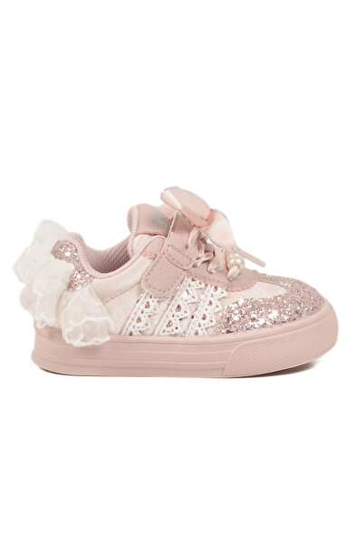 Marco Kids Powder Velcro Bow Detailed Baby First Shoes 26Y859