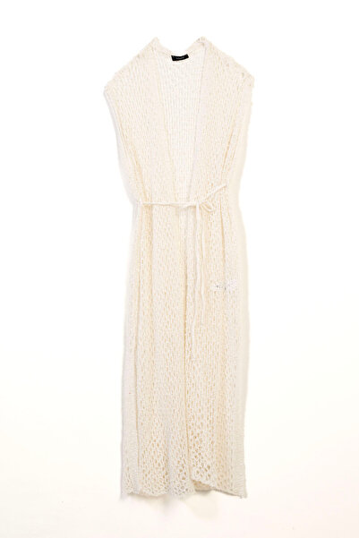 Nisan Openwork Knitwear Vest Ecru
