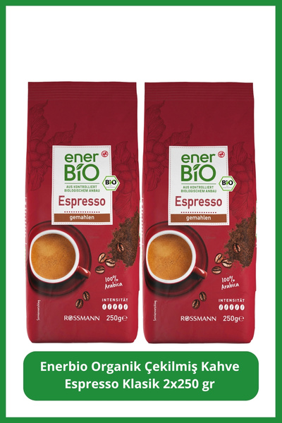 enerBio Organık Çekilmiş Kahve Espresso Klasik 2x250 gr