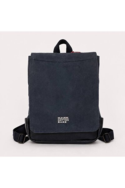 OLD COTTON BAGS Lacivert Unisex Laptop Bölmeli Kanvas Sırt Çantası – Çok Bölm...