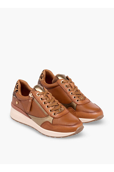 CARMELA Women Panelled Leather Lace-Up Ankle Sneakers