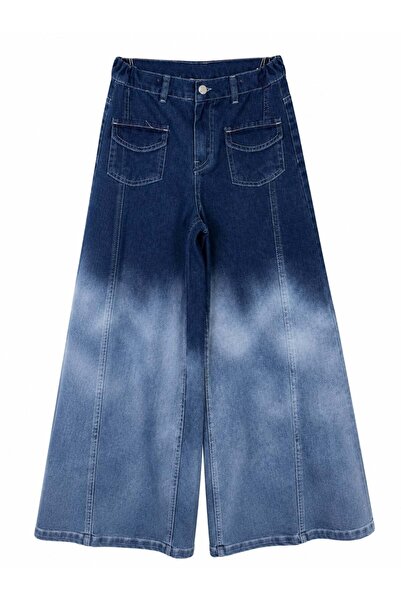 nk kids Nk Girl's Gradient Washed Wide Leg Jeans 8-14 Years Blue