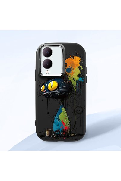 CHICASELUX حافظة هاتف Vivo Y28 4G متوافقة مع طراز Graffiti Style Black Cat، ح...