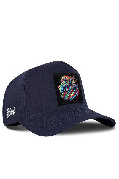 BlackBörk Lion Logo Navy Blue Baseball Cap