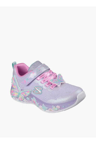 SKECHERS Girls BUTTERFLY BLISS Hook & Loop Sneakers