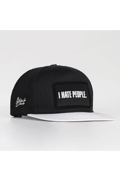 BlackBörk I Hate People Logo White-Black Hip Hop Hat