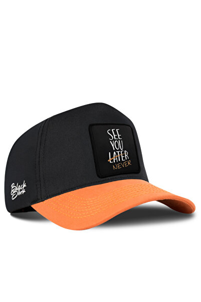BlackBörk See You Later Never Logo Tile-Black Baseball Premium Hat