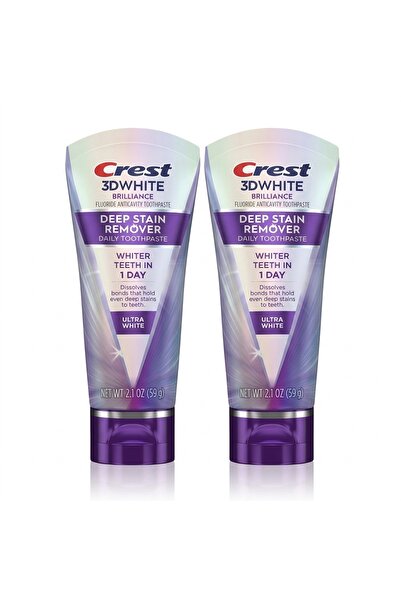 Crest 3D White Brilliance Deep Stain Remover Daily Tootpaste Ultra White Diş ...