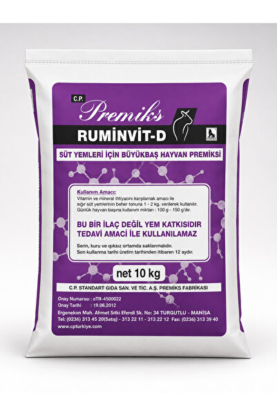 CP Süt Verme Dönemindeki İnekler için üretilen vitamin ve mineral Premiksi 10KG