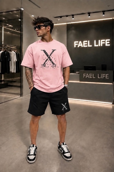 FAEL LİFE Unisex Comfortable Clothing T-Shirt and Sweatpants X Printed Set