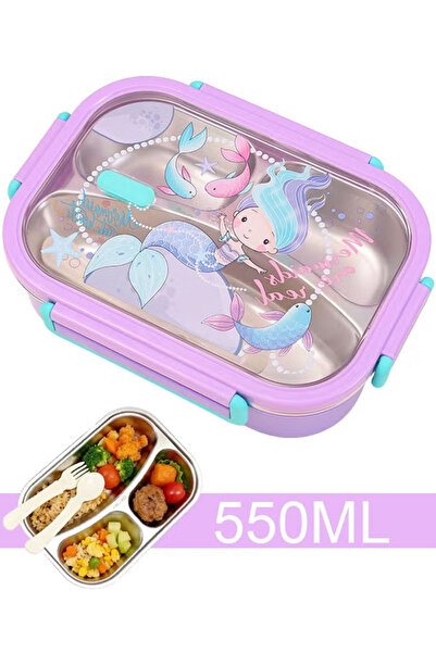 GGEROU Back to School Lunch Box for Boys Girls 3 Compartment Stainless Steel ...