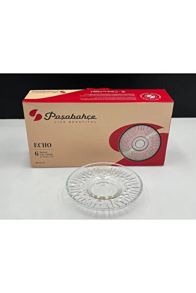 Paşabahçe 5445000 Echo Cam Çay Tabağı Seti 6'lı 11 cm