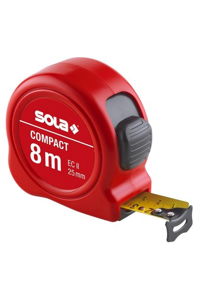 SOLA Ruletă de măsurat din oțel compactă 25MM 8M - SOL 50500801
