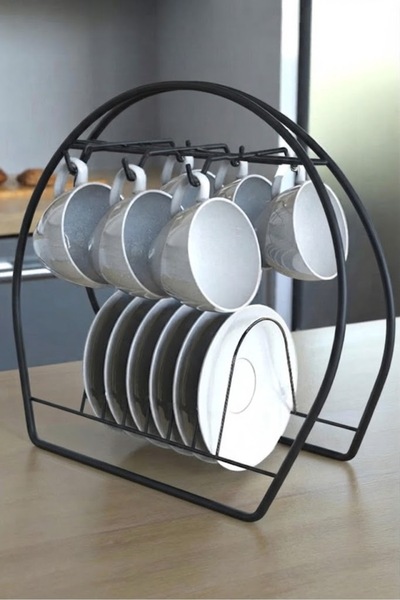 bereka Metal Coffee Cup Organizer Hanger Rack Cup Hanger Stand