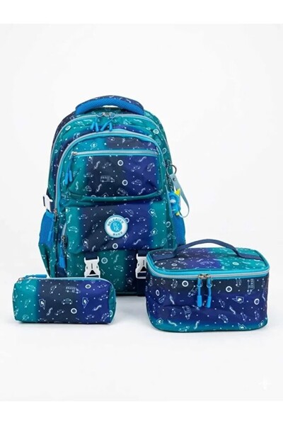 öykümgaleria Boy's 3-Piece Elementary School Bag, Lunch Box and Pencil Case Set