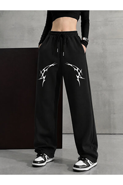 COMANCHERO Unisex Graphic Thorn Printed Winter Baggy Sweatpants