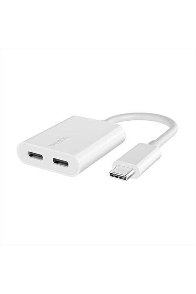 Belkin Connect Usb-C Ses Ve Şarj Çoklayıcı - Beyaz