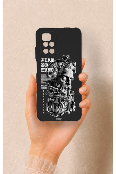 Vip Case حافظة سيليكون متوافقة مع هاتف Redmi 10 2022 من نوع Fear No Evil