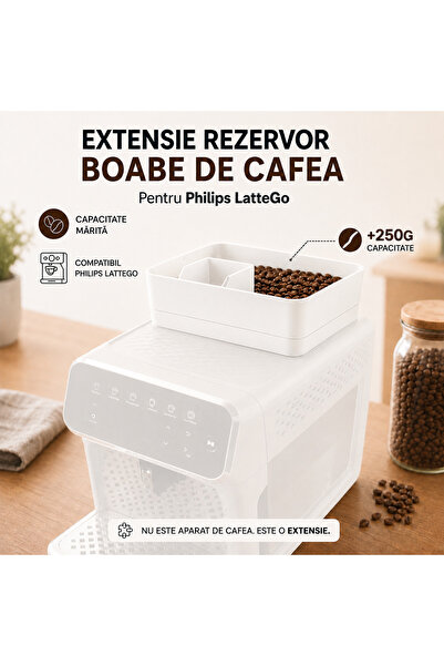 Philips Extensie Rezervor Boabe de Cafea LatteGo +250g | Compatibil Seria EP ...