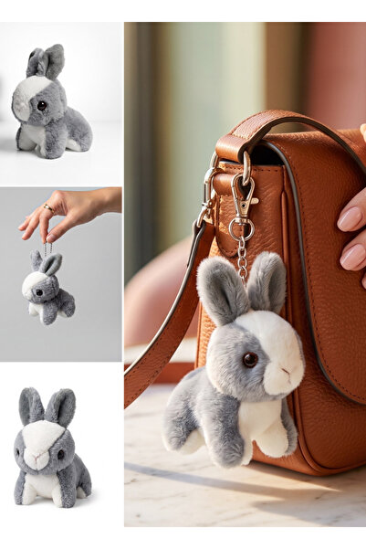 jasmina store Cute Plush Rabbit Keychain and Bag Charm