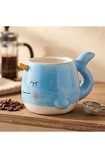 PALTO TASARIM 3D Mug with Blue Whale Design - Fun Decorative Coffee and Tea Cup