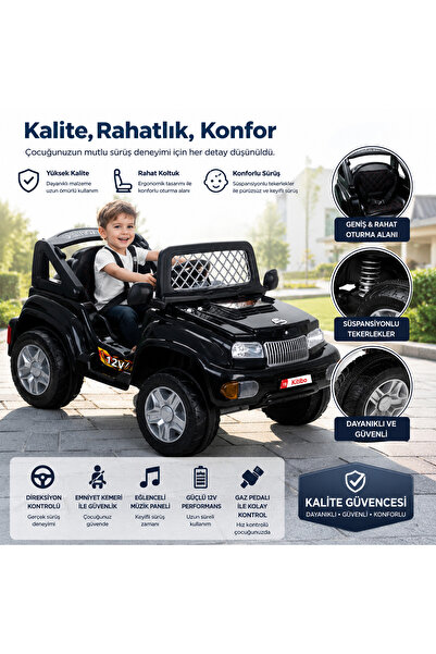 papey Panther 12 V Uzaktan Kumandalı Akülü Araba
