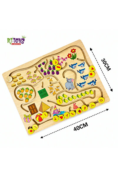 Generic Brand Wooden Maze Game for Numbers and Shapes