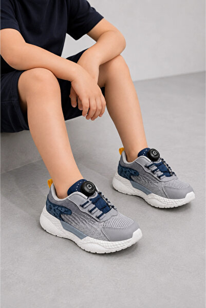 HT HOTİN Milano Kids' Lace-Up Sneakers - Gray