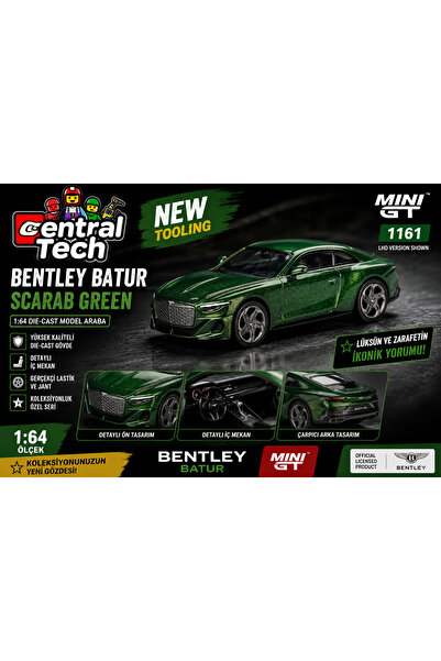 mini gt 1:64 Bentley Batur Scarab Green Green Mgt01161 Die-Cast Model Car