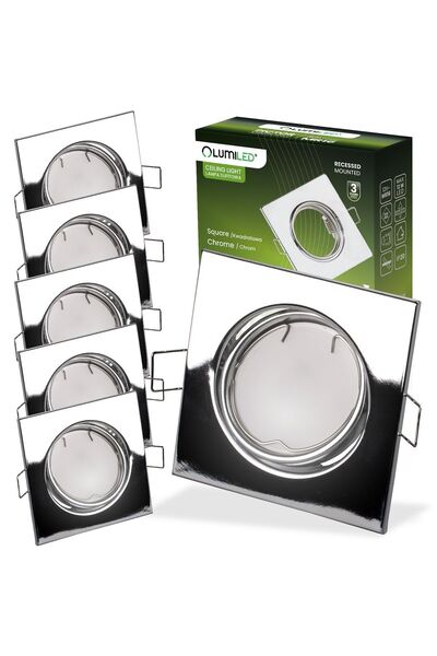 Lumiled 6x HALOGEN încastrat, cu capete mobile, PICTOR, cromat, MR16 GU10
