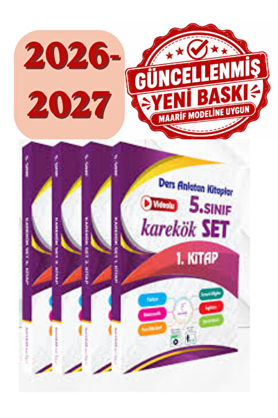 Karekök Yayınları Karekök 5.Sınıf Tüm Dersler 4 Kitaplık Set Türkçe-Matematik...