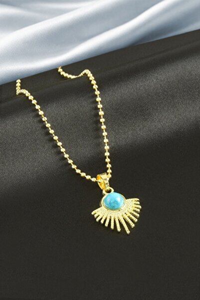 Generic Brand Turquoise Jewelled Chain Necklace