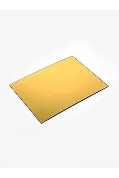 METALDESIGN Tablă oțel auriu aspect oglinda 0.4 mm – 605 × 610 mm