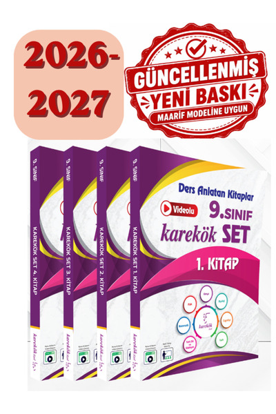 Karekök Yayınları Karekök 9.Sınıf Tüm Dersler 4 Kitaplık Set Edebiyat -Matema...