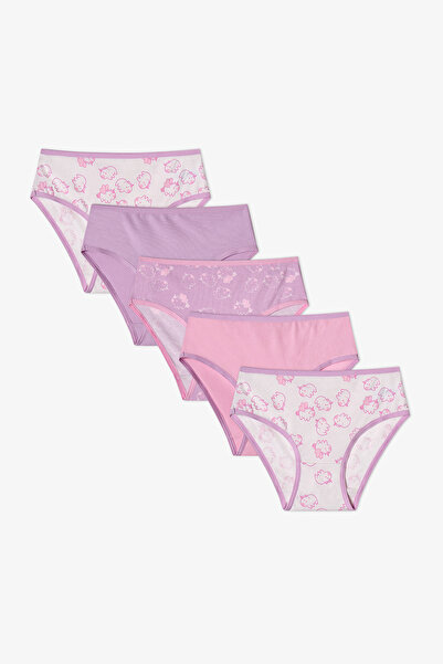 Penti Kız Çocuk Pembe Unibara Unicorn Desenli 5'li Slip Külot