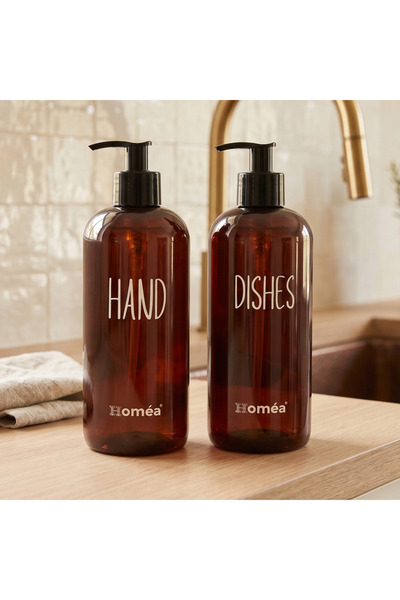 Homea Δοχείο Σαπουνιού Hands Dishes Amber Color – Κομψό και Μοντέρνο Δοχείο Σ...