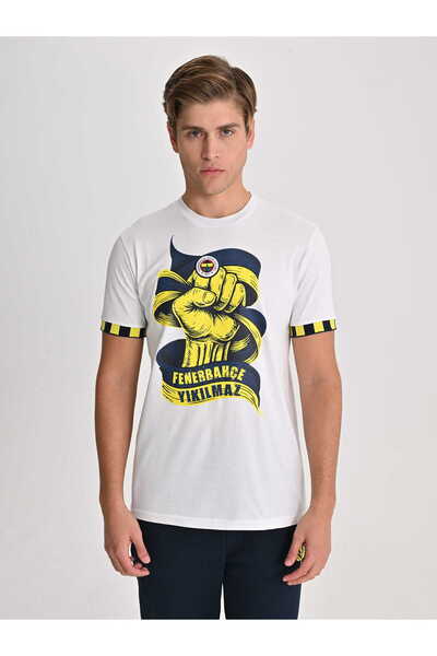 Fenerbahçe Beyaz Tribün Yıkılmaz Erkek Tshirt