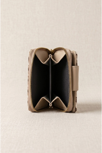 Mazel Design Mini Card Holder and Wallet with Zippered Coin Compartment