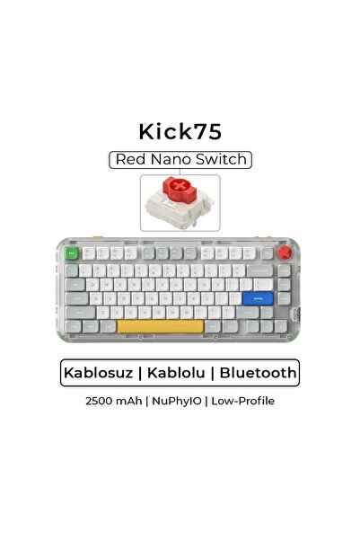 NuPhy Kick75 Tri-Mode Low Profile Custom Mekanik Oyuncu Klavyesi