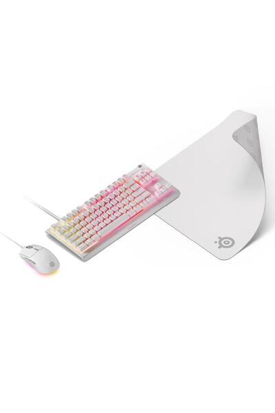 SteelSeries GAME STARTER KLAVYE MOUSE MOUSE PAD BEYAZ SET (APEX3 TKL, RIVAL3 ...