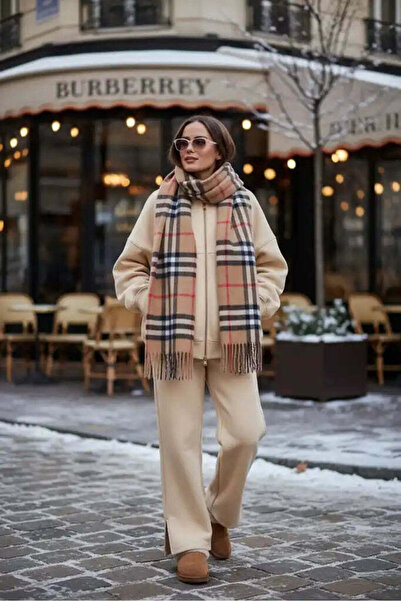 Aselim Hijap Moda 3 İplik Şardonlu Bomber İkili Takım | Pamuklu Rahat Takım Krem