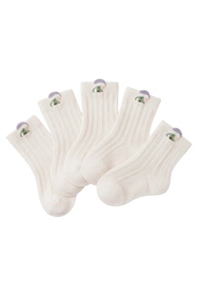 Bidani - Baby Ribbed Crew Socks 5-Pack with Back Tab – Soft Cotton Socks for ...