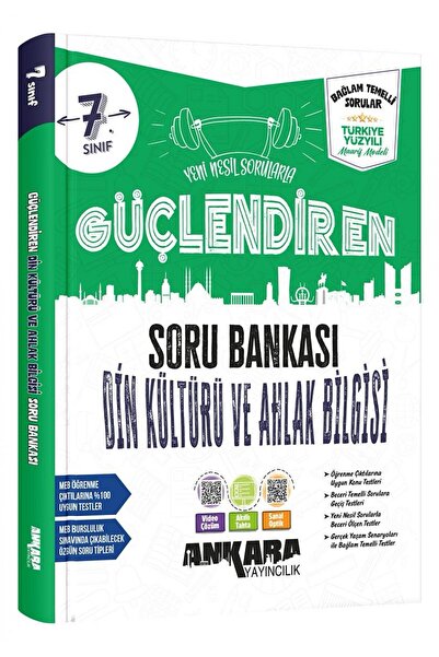 Ankara Yayıncılık 7. Sınıf Güçlendiren Din Kültürü Ve Ahlak Bilgisi Soru Bankası